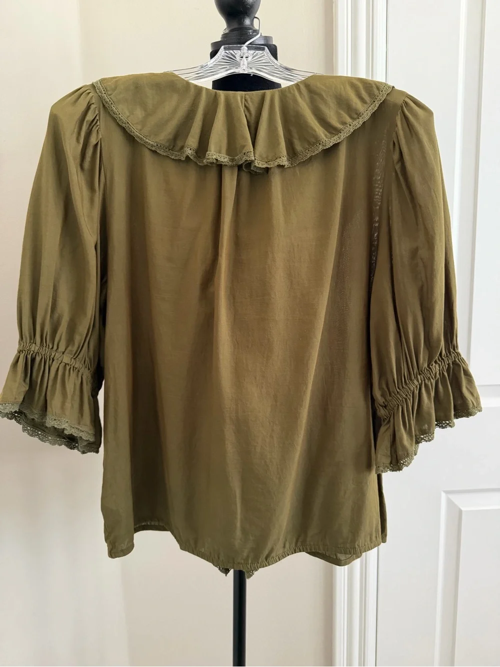Madewell pintucked ruffled